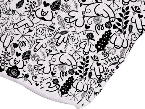 Doodle Dongs Tea Towel